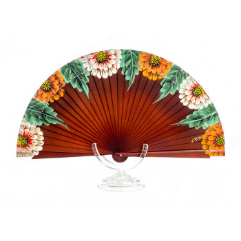 Abanico Flores Dos Colores