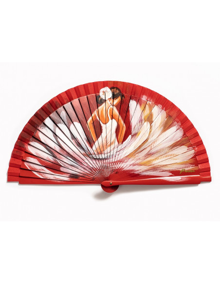 Abanico Bailaora Rojo