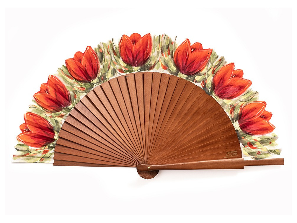 Abanico Tulipanes Rojos