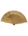 Abanico Lunares Dorado