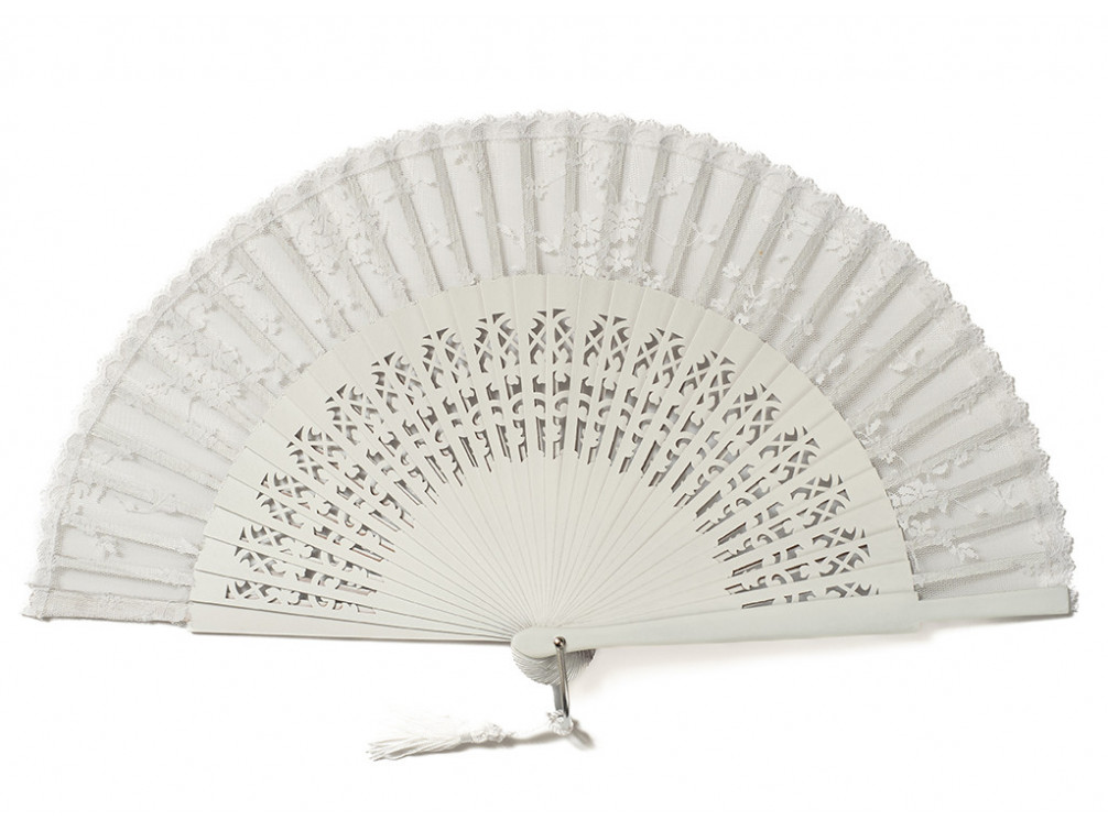 Abanico Novia Ana Blanco Roto