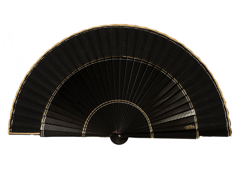 Abanico Inazares Negro