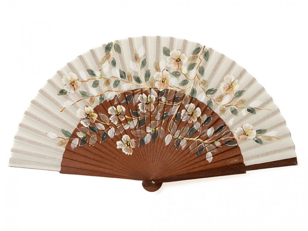 Abanico Peral Jardín Marfil