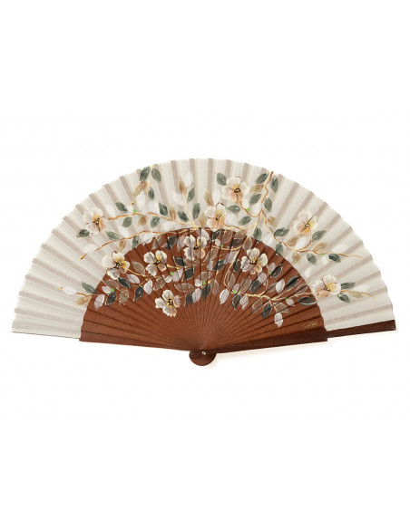 Abanico Peral Jardín Marfil