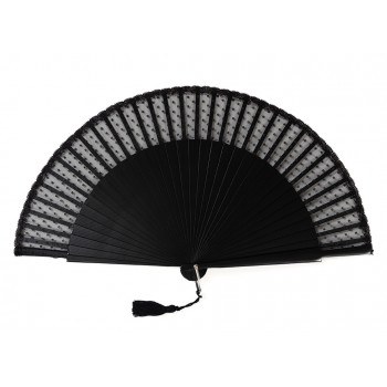 Abanico Nina Plumeti Negro