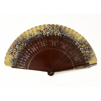 Abanico Sapeli Lorenza Marrón