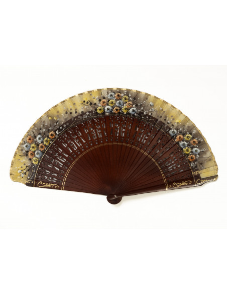 Abanico Sapeli Lorenza Marrón