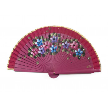 Abanico Flor Rosa Mini