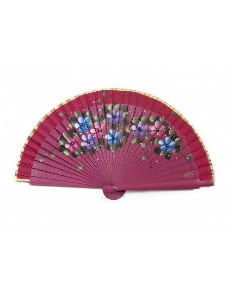 Abanico Flor Rosa Mini