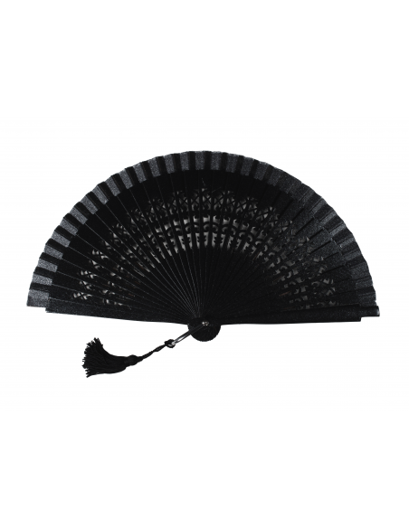 Abanico Nácar Negro Mini