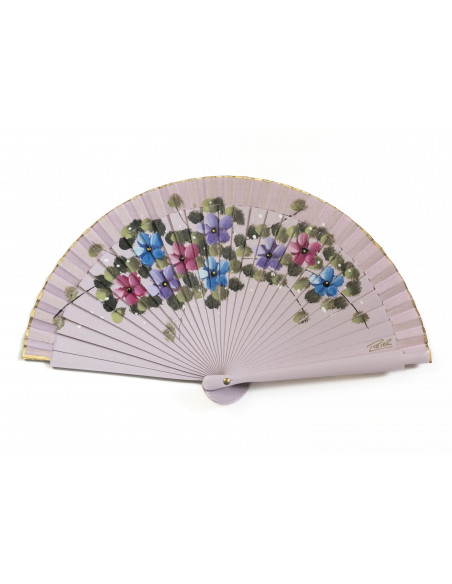 Abanico Flor Lila Mini