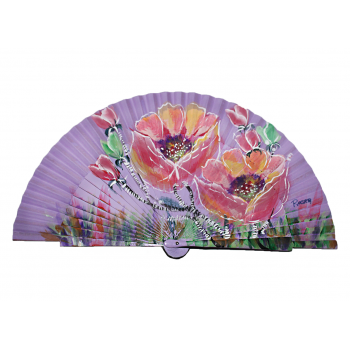 Abanico Amapola Silvestre Morado