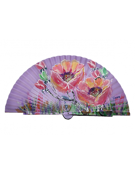 Abanico Amapola Silvestre Morado