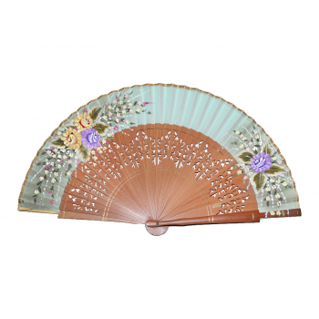 Abanico Abedul Floral Agua