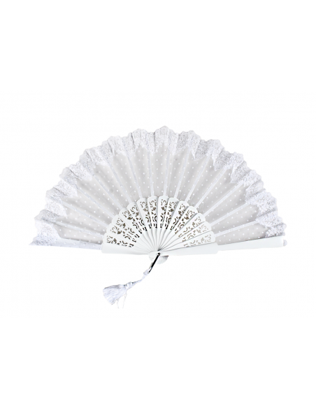 Abanico Novia Plumeti Rosario MARFIL