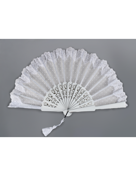 Abanico Novia Plumeti Rosario MARFIL