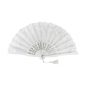 Abanico Novia Plumeti BLANCO