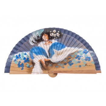 Abanico Menina Azul Mini