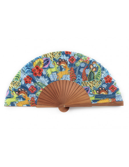 Abanico Paraíso Azul