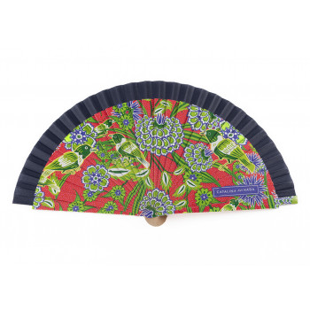 Abanico Hortensia Azul Marino