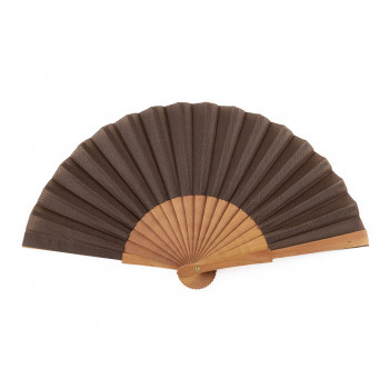 Abanico Mini Liso Marrón