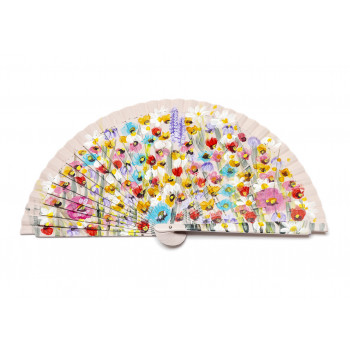 Abanico Margaritas Arcoíris