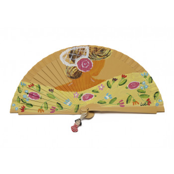 Abanico Mantón Floral Arena
