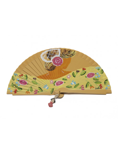 Abanico Mantón Floral Arena