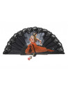 Abanico Baile Flamenca Negro