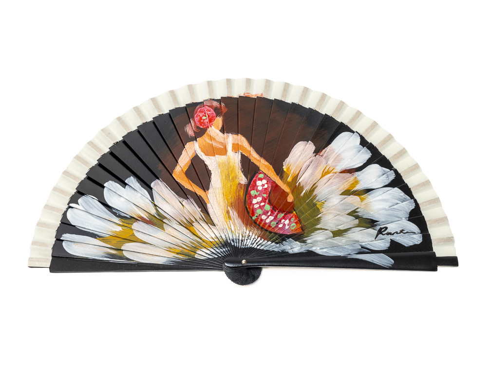 Abanico Flamenca Blanco