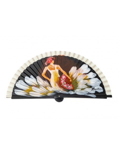 Abanico Flamenca Blanco
