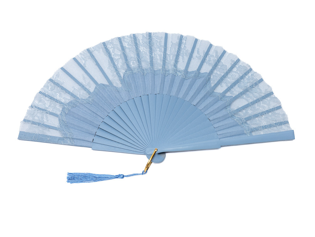 Abanico Asteria Azul Cielo