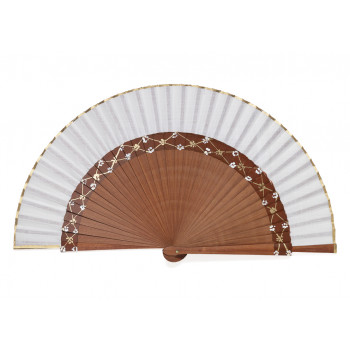 Abanico Tira Florecillas Blanco