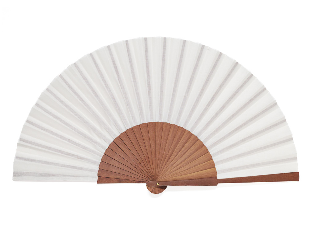 Abanico Pericón Liso Blanco