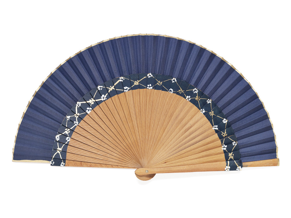 Abanico Tira Florecillas Marino