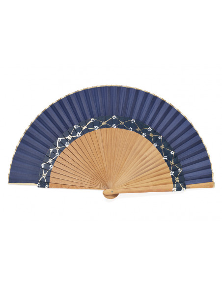 Abanico Tira Florecillas Marino