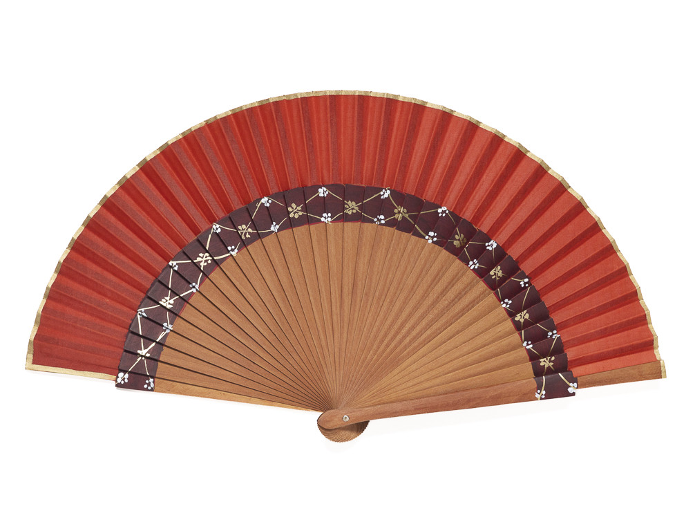 Abanico Tira Florecillas Rojo