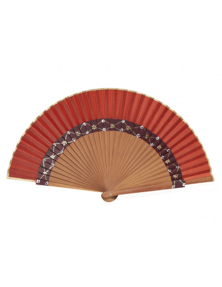 Abanico Tira Florecillas Rojo