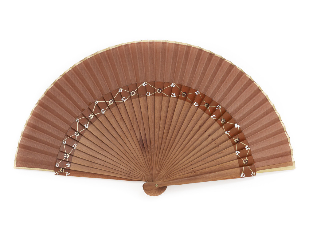 Abanico Tira Florecillas Avellana