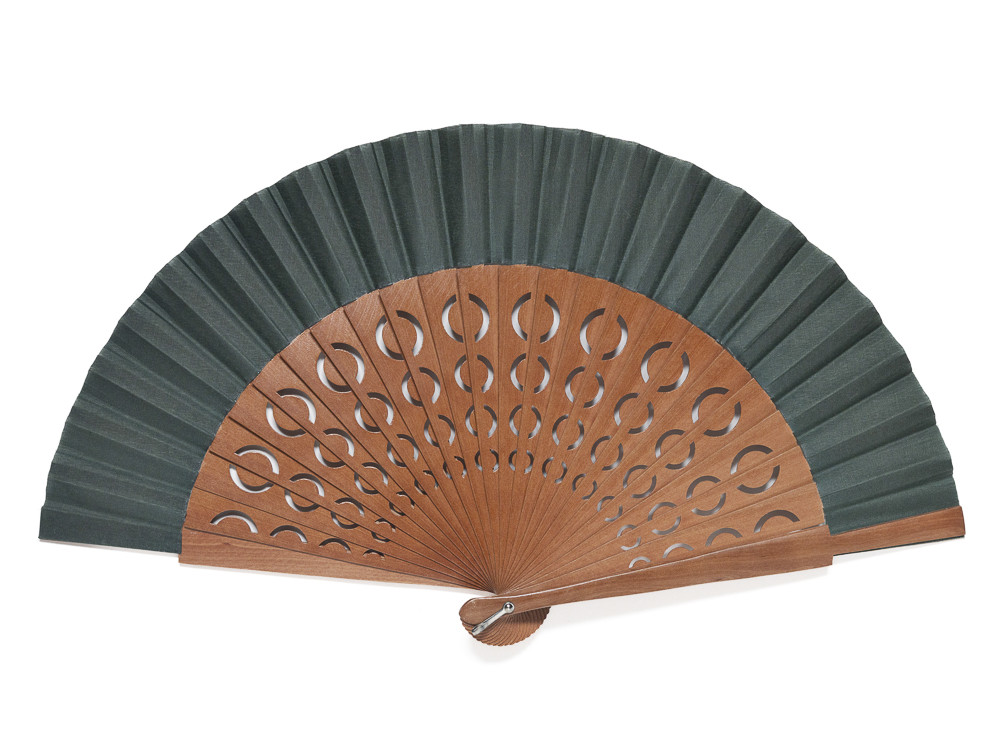 Abanico Calado Lunares Verde