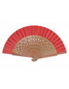 Abanico Calado Lunares Rojo