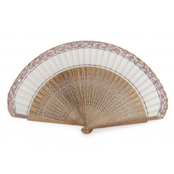 Abanico Roble Calado Natural