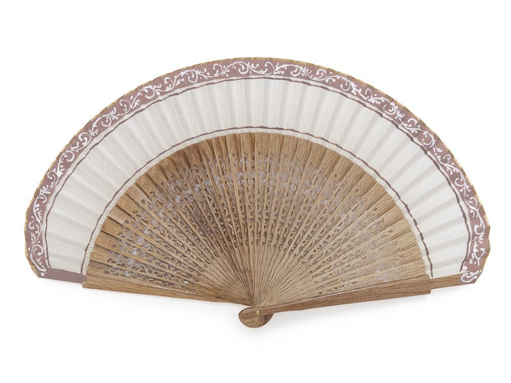 Abanico Roble Calado Natural