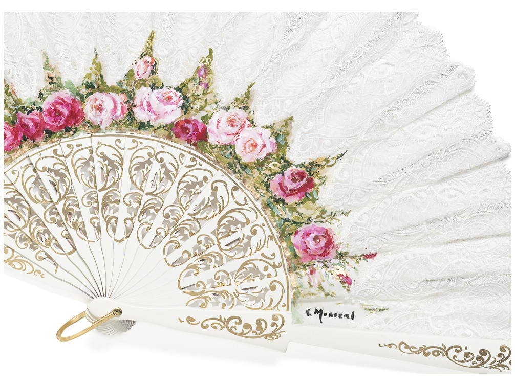 Abanico Rosal Encaje Danta