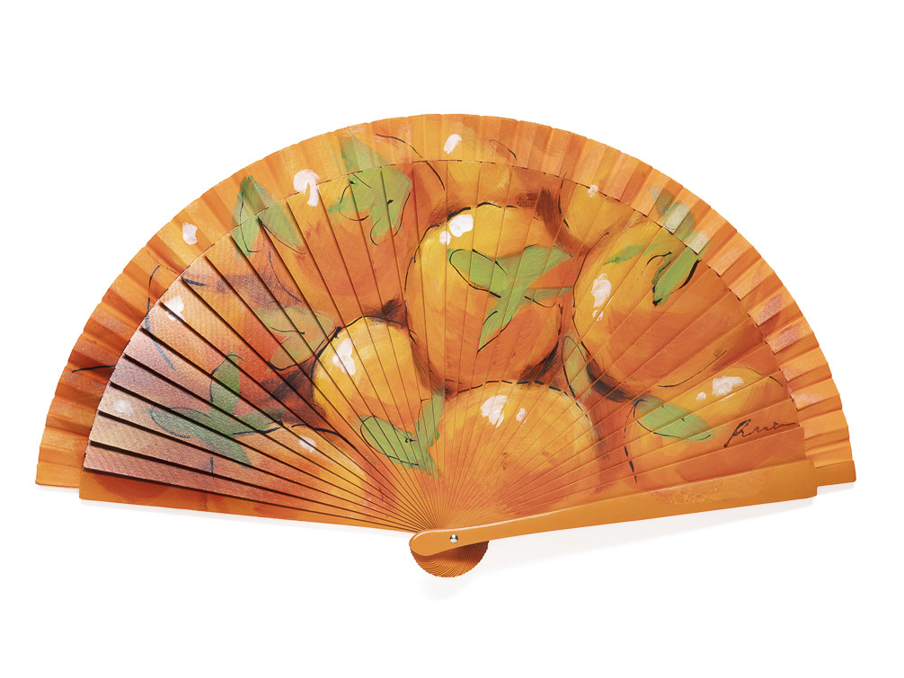 Abanico Abedul Naranjo