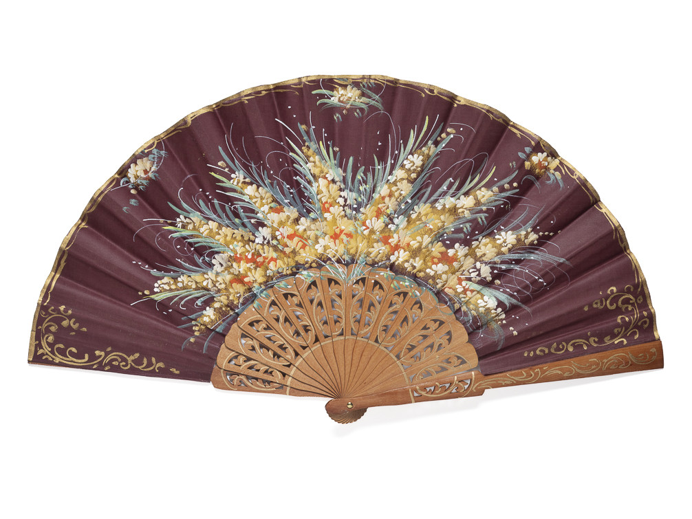 Abanico Ramillete Granate