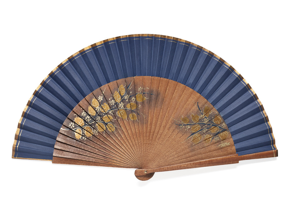 Abanico Nogal Azul Marino