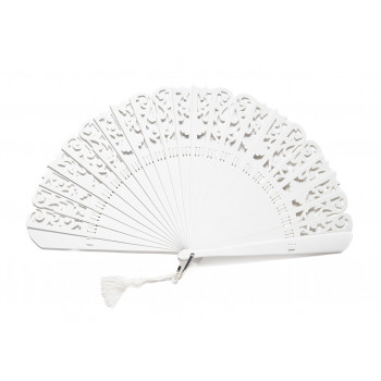 Abanico Baraja Liso Blanco