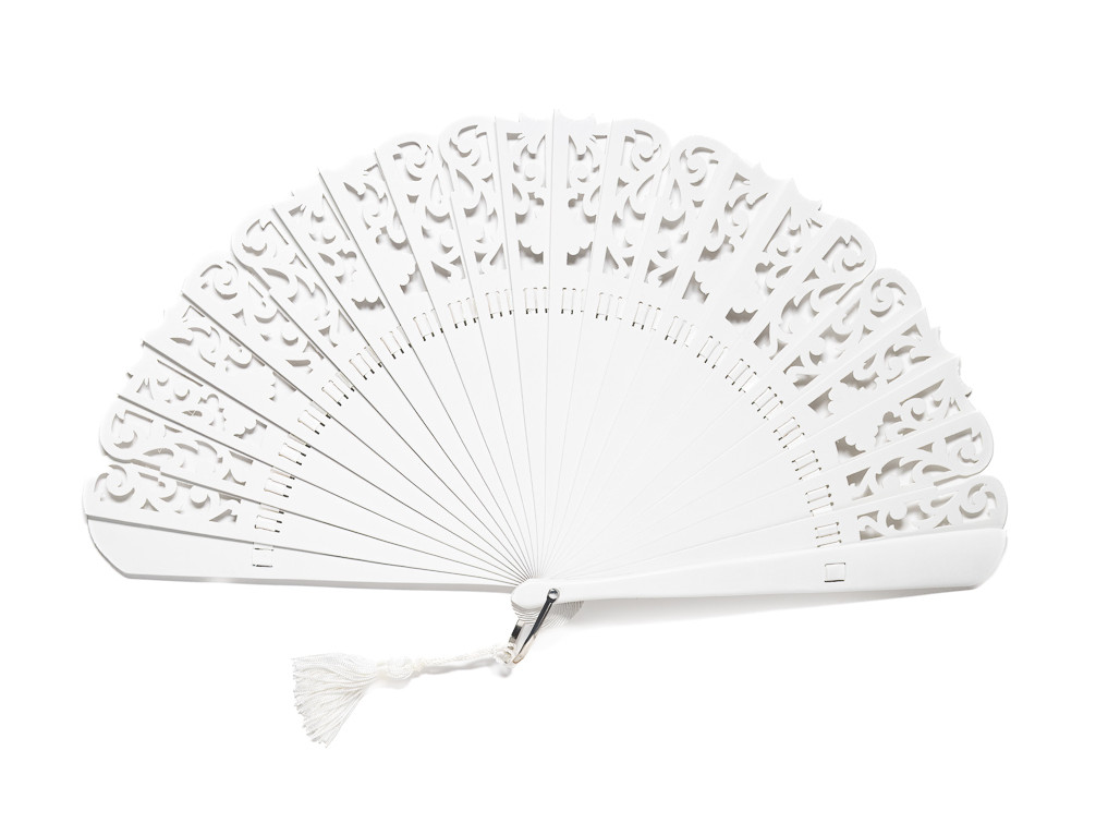 Abanico Baraja Liso Blanco
