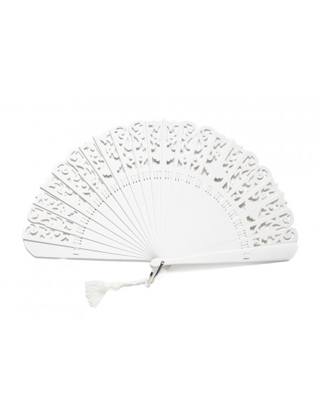 Abanico Baraja Liso Blanco